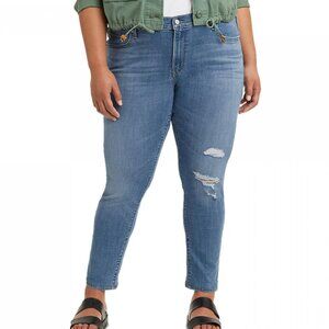 New LEVI'S 711 Skinny Distressed Jeans Plus Size 24W